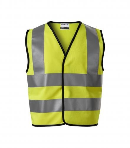 Dětská bezpečnostní vesta HV Bright - Reflexní žlutá | 104-128 cm (4-6 let)