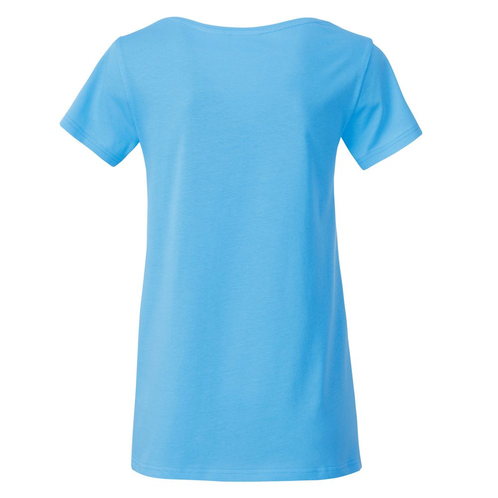 James & Nicholson Klasické dámské tričko z biobavlny 8007 - Tyrkysová | XL