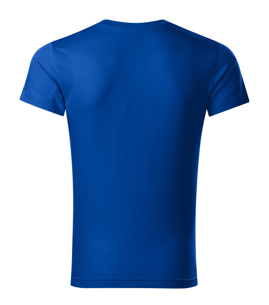 MALFINI Pánské tričko Slim Fit V-neck - Denim | S