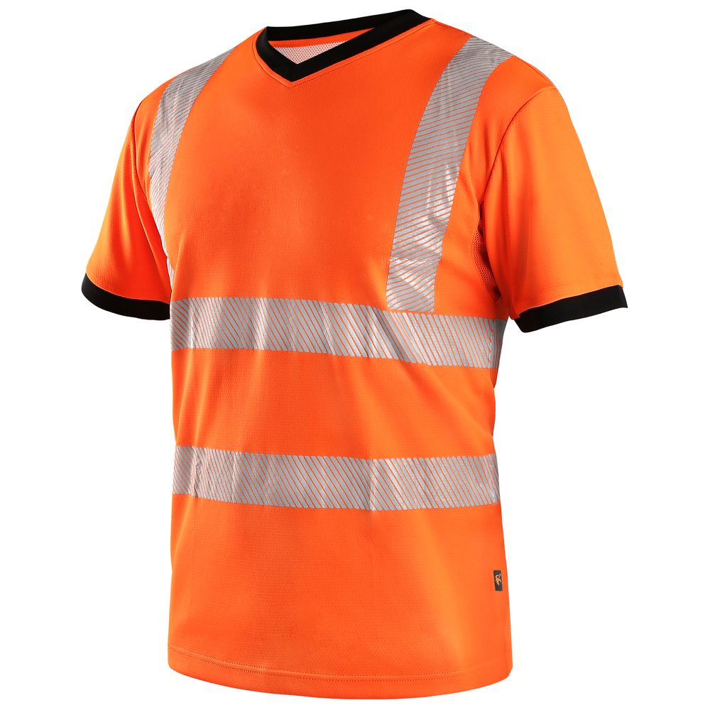 Canis (CXS) Reflexní tričko CXS RIPON - Oranžová / černá | XXL
