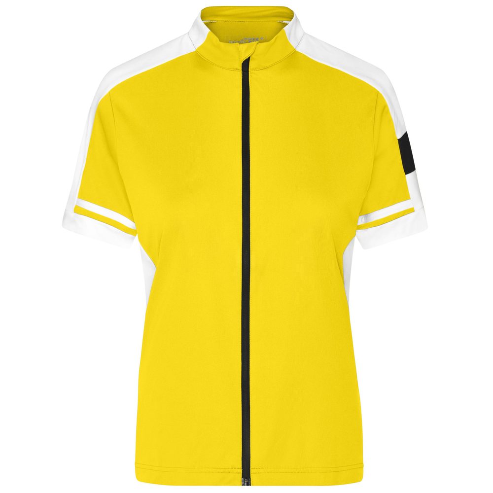 Levně James & Nicholson Dámský cyklistický dres JN453lunečně žlutá