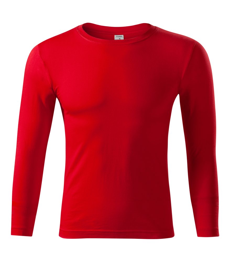 MALFINI Tričko s dlouhým rukávem Progress LS - Červená | M