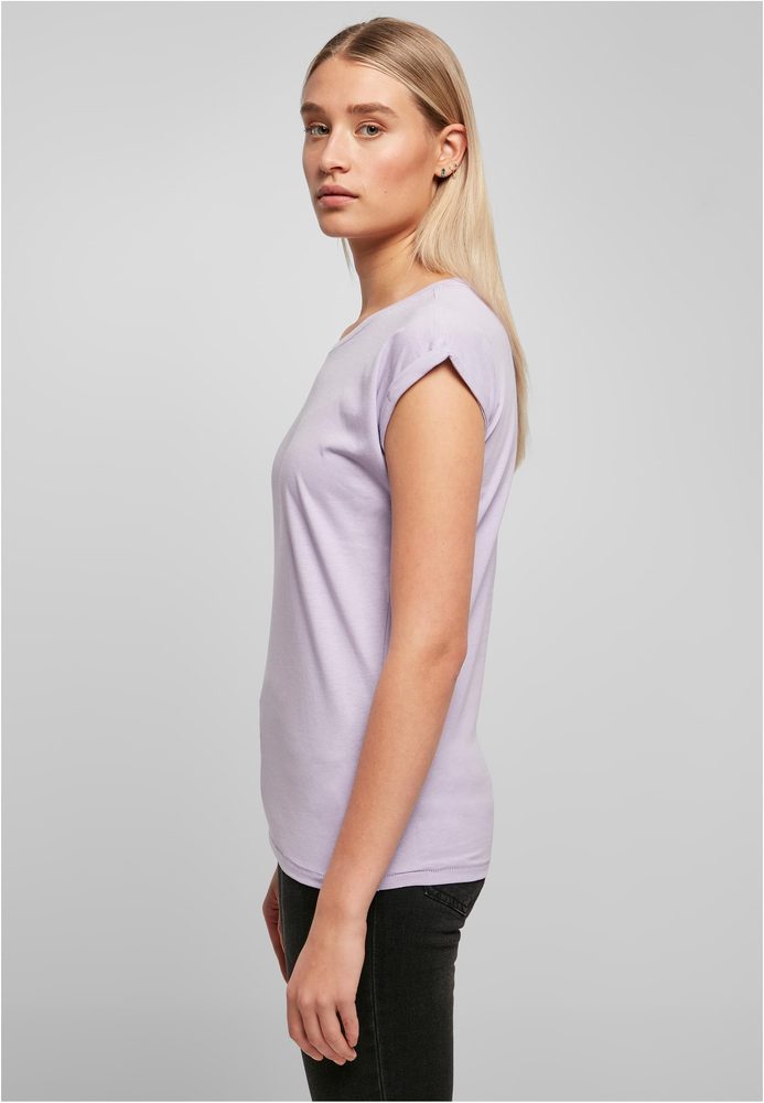 Build Your Brand Voľné dámske tričko s ohrnutými rukávmi - Lesná zelená | XXXXXL