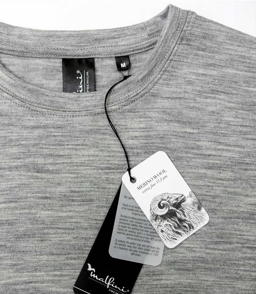 MALFINI Pánske tričko s dlhým rukávom Merino Rise LS - Mandľová | M