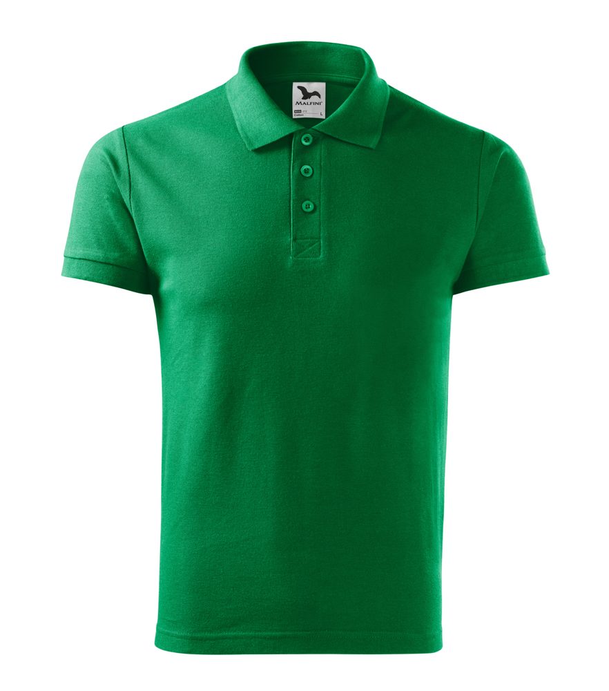 Levně MALFINI Pánská polokošile Cottontředně zelená