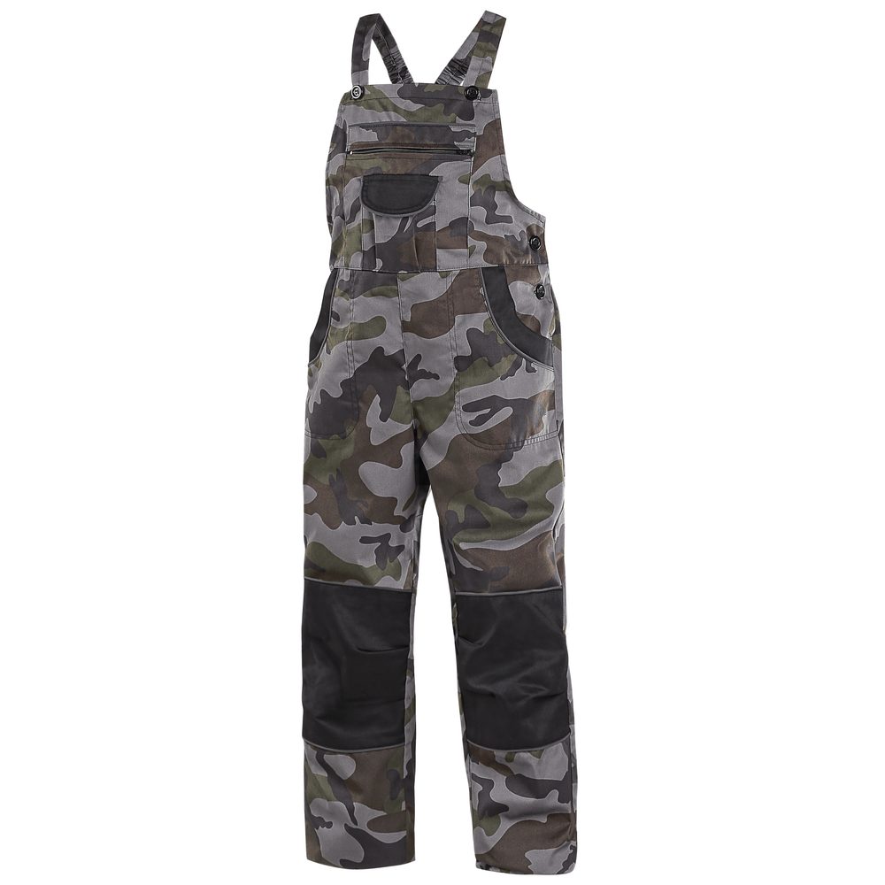 Canis (CXS) Dětské maskáčové kalhoty s laclem CXS CAMO - 140 cm