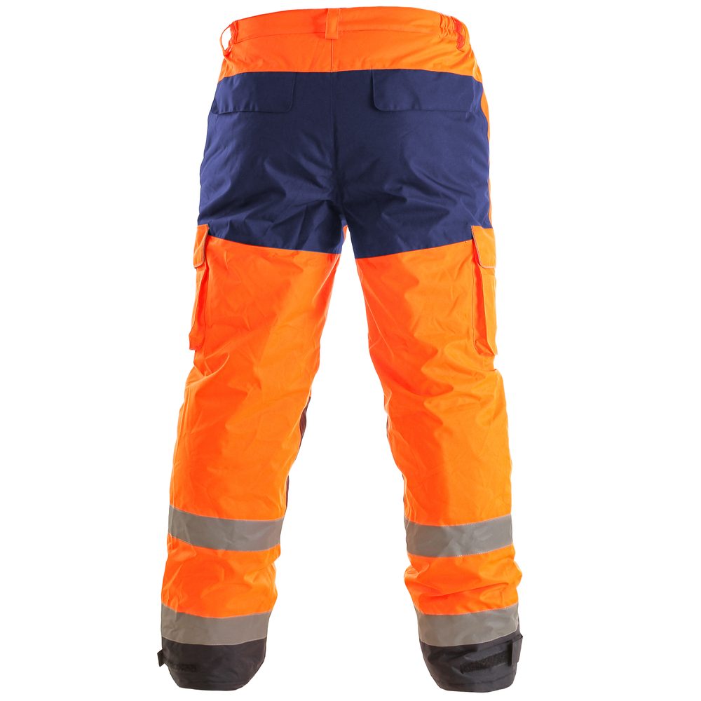 Canis (CXS) Zimné pracovné reflexné nohavice CARDIFF - Oranžová | XL