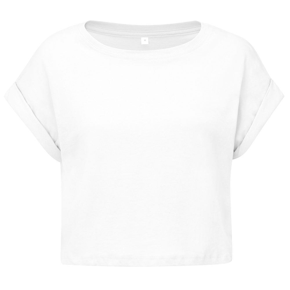 Levně Mantis Dámské crop top tričko - Bílá
