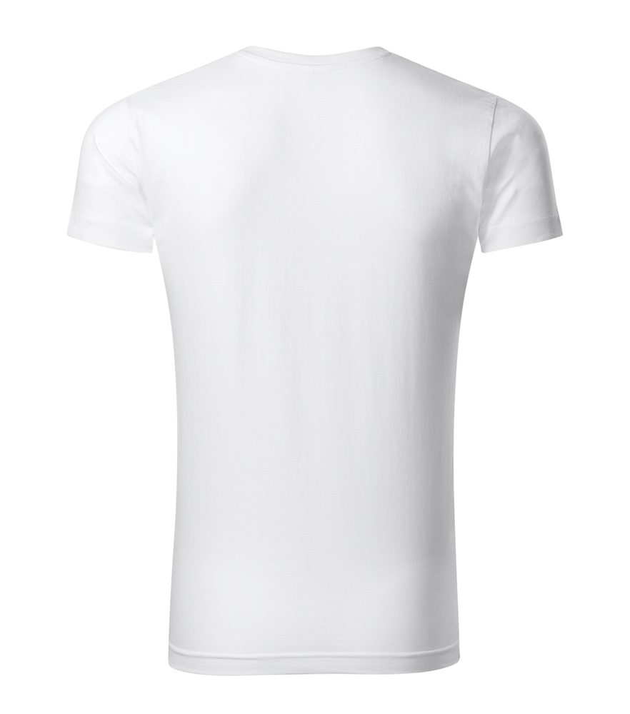 MALFINI Pánské tričko Slim Fit V-neck - Ebony gray | XXXL