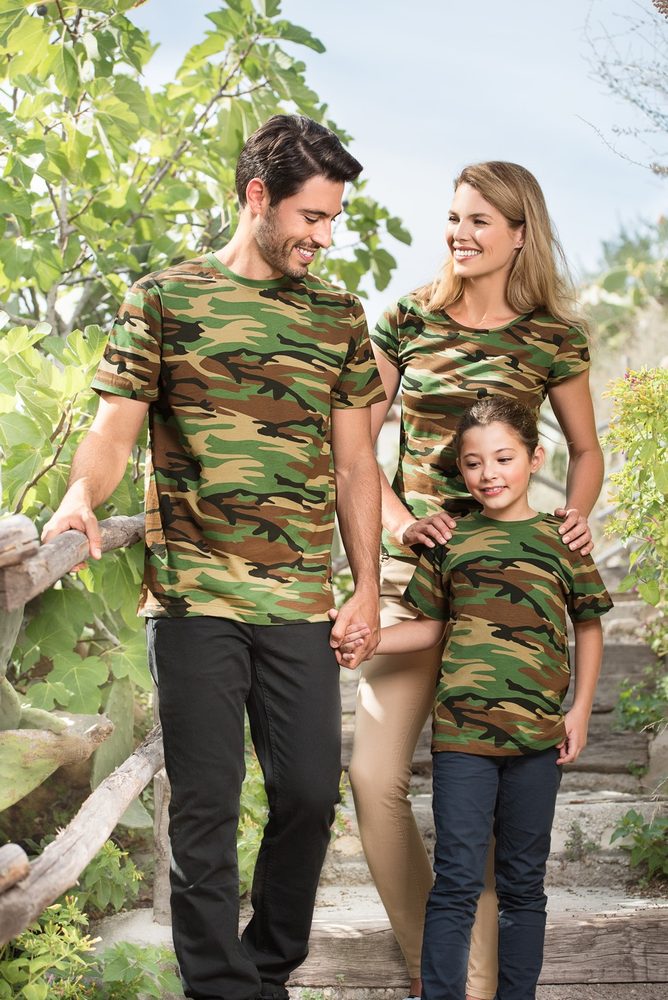 MALFINI Maskáčové tričko Camouflage - Maskáčová hnědá | XXXL