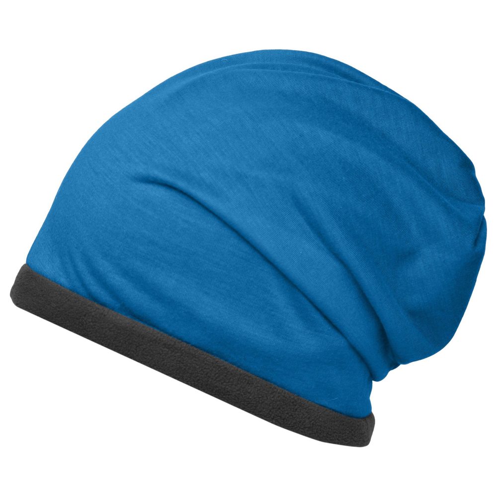 Myrtle Beach Čepice Single Beanie MB7131 - Jasně modrá / tmavě šedá