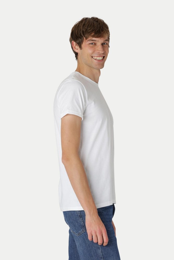 Neutral Pánské tričko s ohrnutými rukávy z organické Fairtrade bavlny - Tmavý melír | XXXL