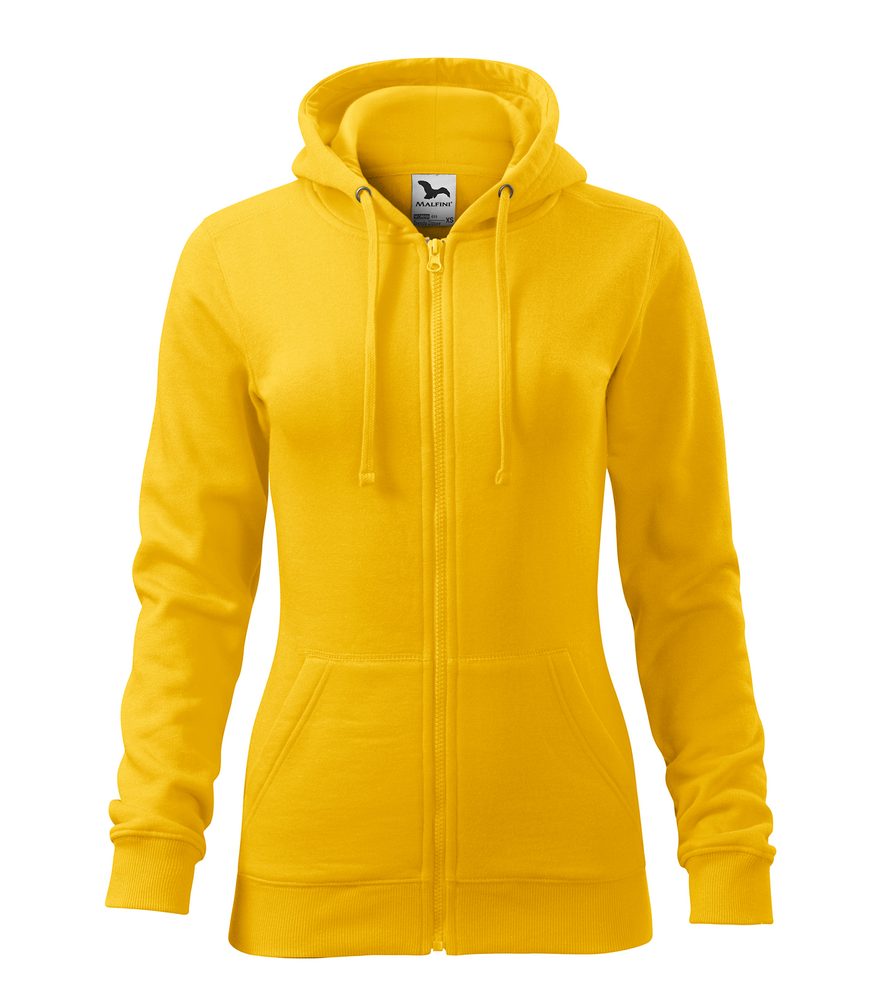 MALFINI Dámska mikina Trendy Zipper - Žltá | XL