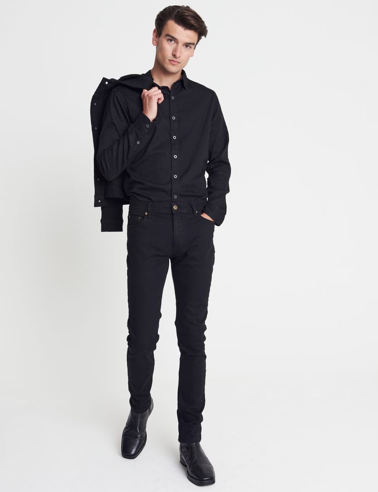 So Denim Pánske džínsy Slim fit Max - Čierna | 40/31