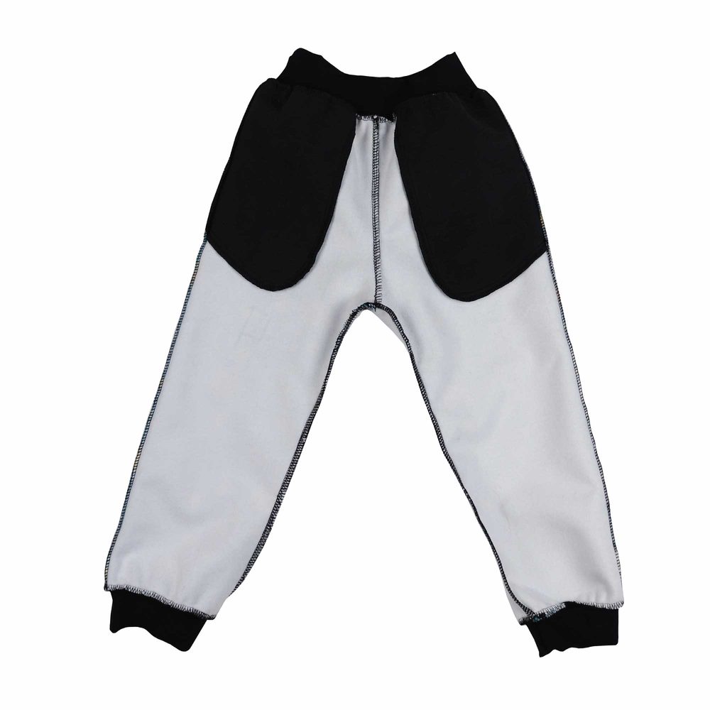 Bontis Detské softshellové nohavice - Biela / čierna | 104 cm