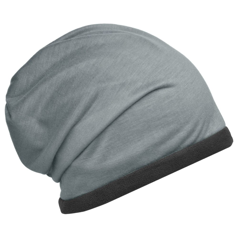 Myrtle Beach Čepice Single Beanie MB7131 - Jasně modrá / tmavě šedá