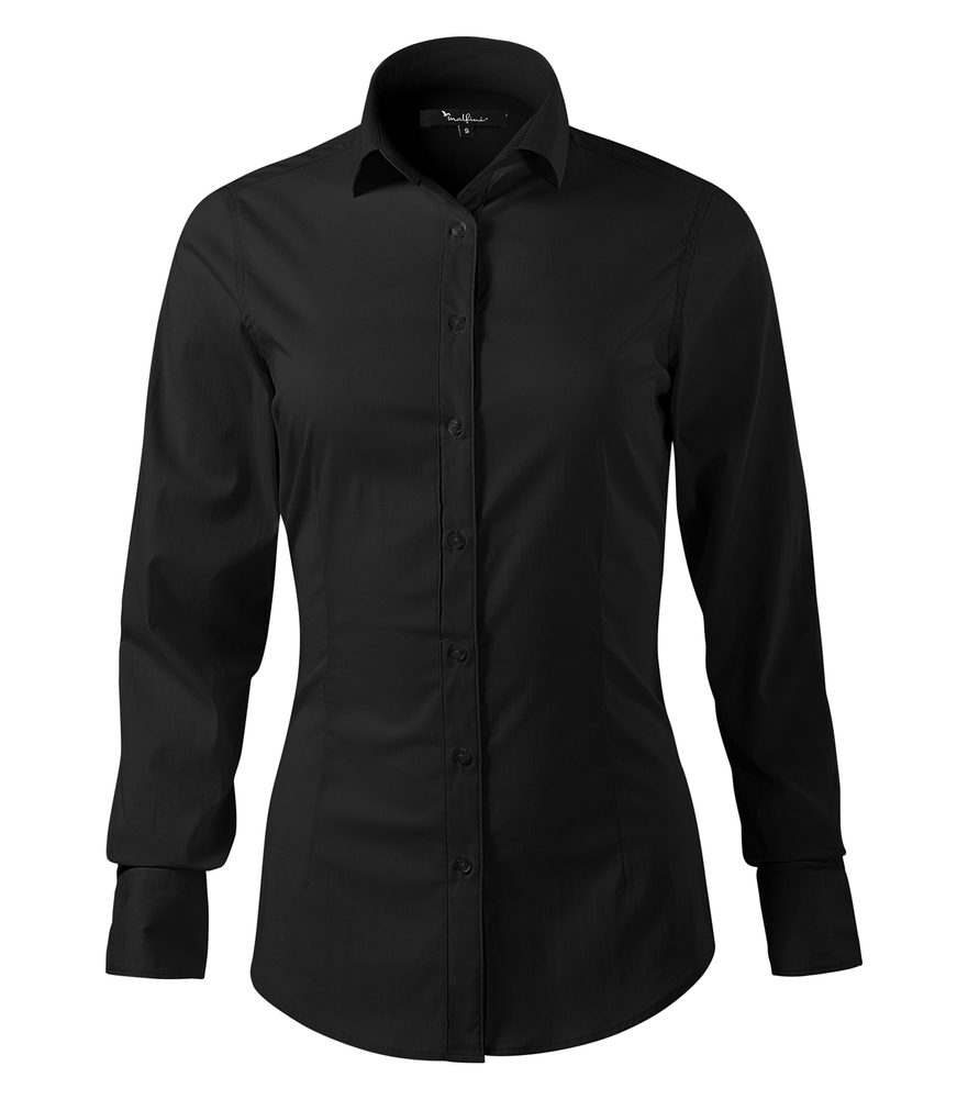 MALFINI Dámska košeľa s dlhým rukávom Dynamic - Čierna | XL