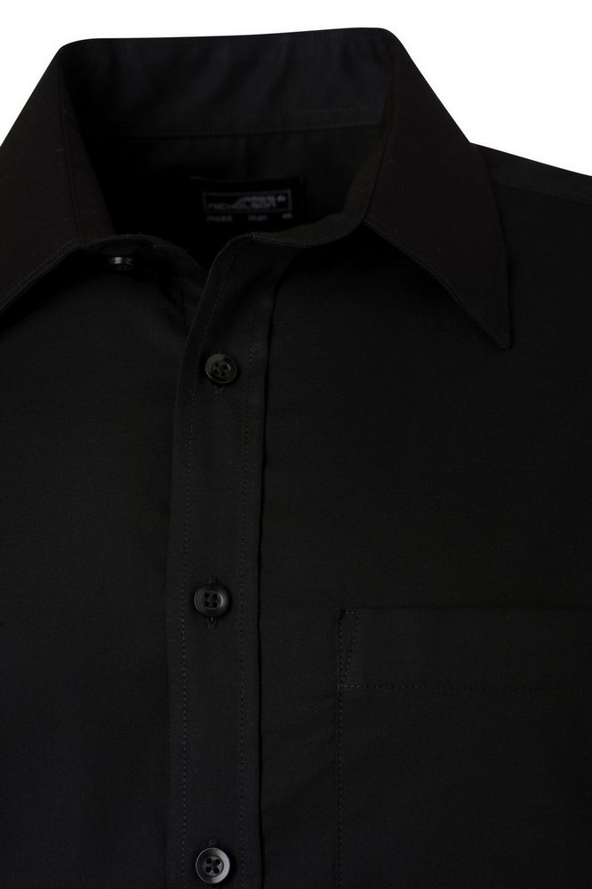 James & Nicholson Pánská košile s dlouhým rukávem JN682 - Černá | S