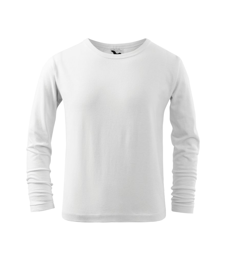 MALFINI Detské tričko s dlhým rukávom Long Sleeve - Biela | 134 cm (8 rokov)