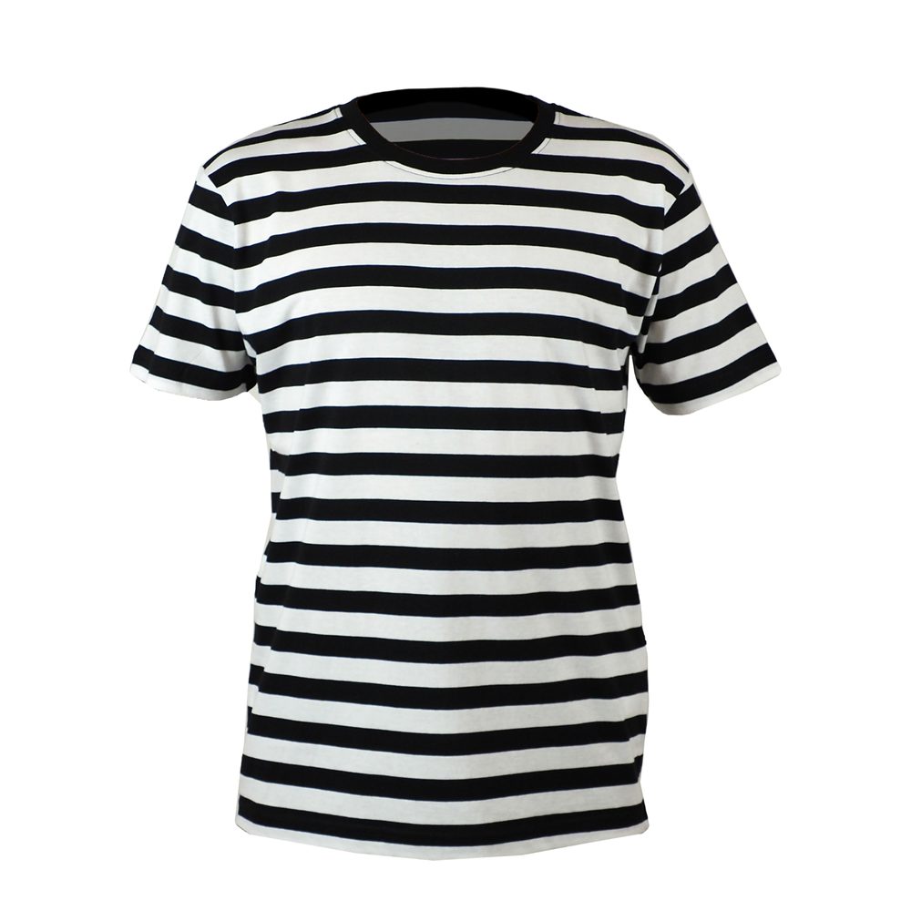 Mantis Pánske pásikavé tričko - Čierna / biela | XL