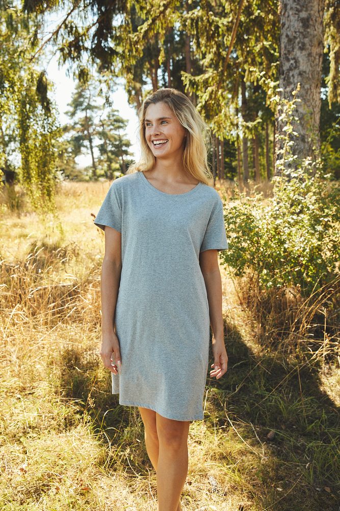 Neutral Dámske dlhé tričko z organickej Fairtrade bavlny - Dusty indigo | L