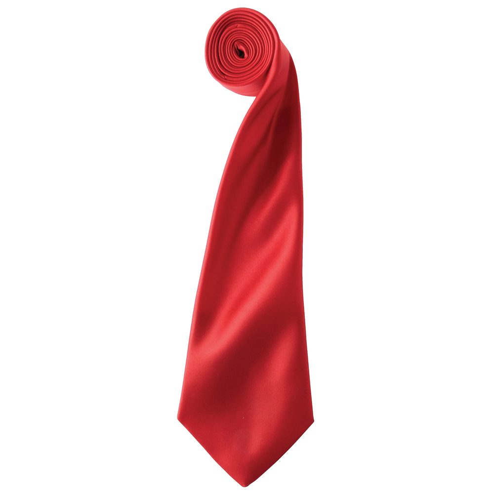 Levně Premier Workwear Saténová kravata - Červená