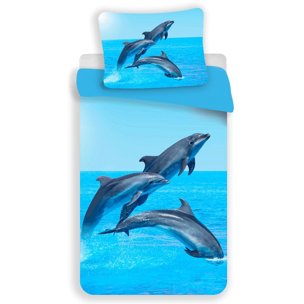 E-shop Jerry Fabrics Obliečky z mikrovlákna # Delfíny # 140 x 200 cm / 70 x 90 cm