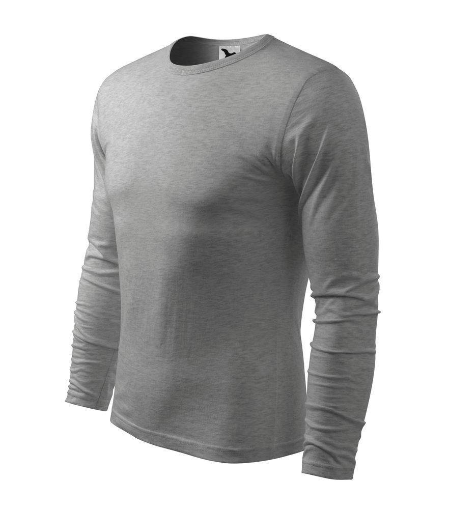 MALFINI Pánské tričko s dlouhým rukávem Fit-T Long Sleeve - Středně zelená | S