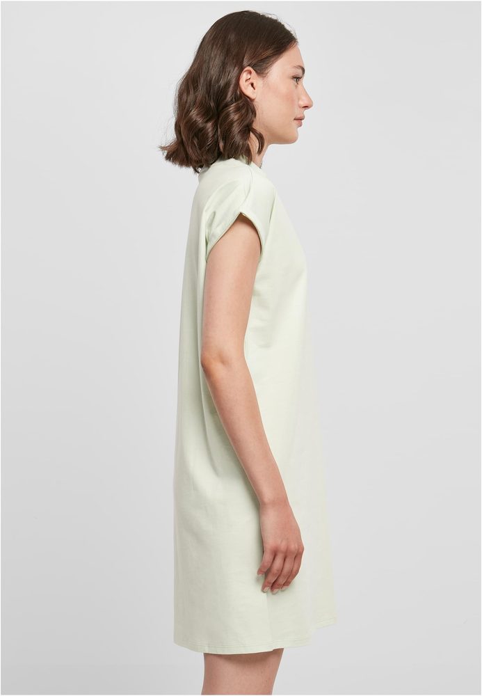 Build Your Brand Ležérne bavlnené šaty s golierikom - Ocean | XXL