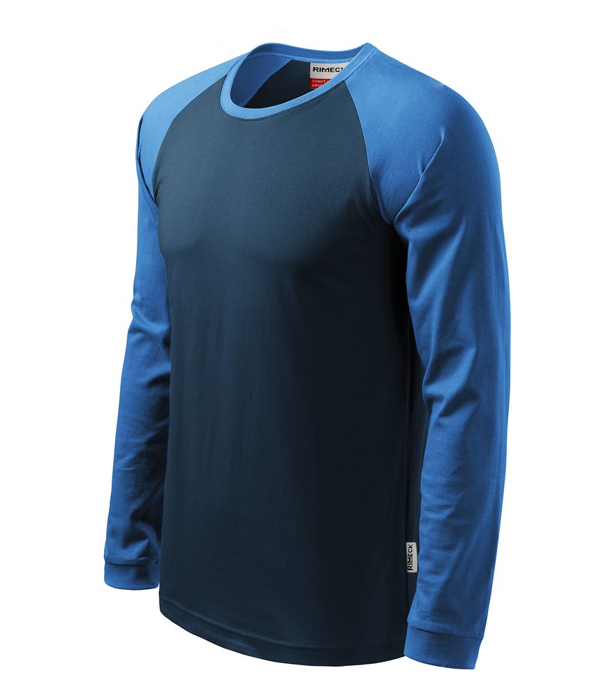 MALFINI Pánske tričko s dlhým rukávom Street LS - Námornícka modrá | M