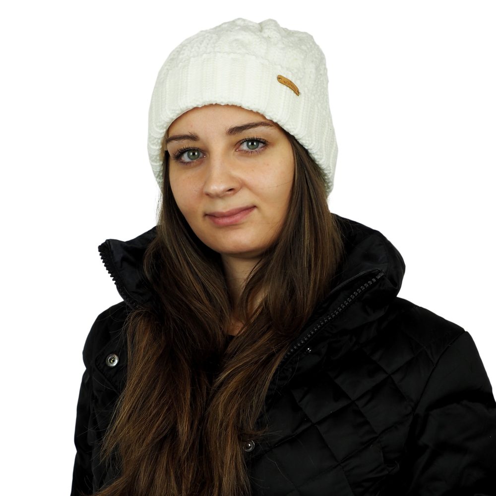Bontis Dámska zimná čiapka s ohnutým lemom - Šedý melír | uni