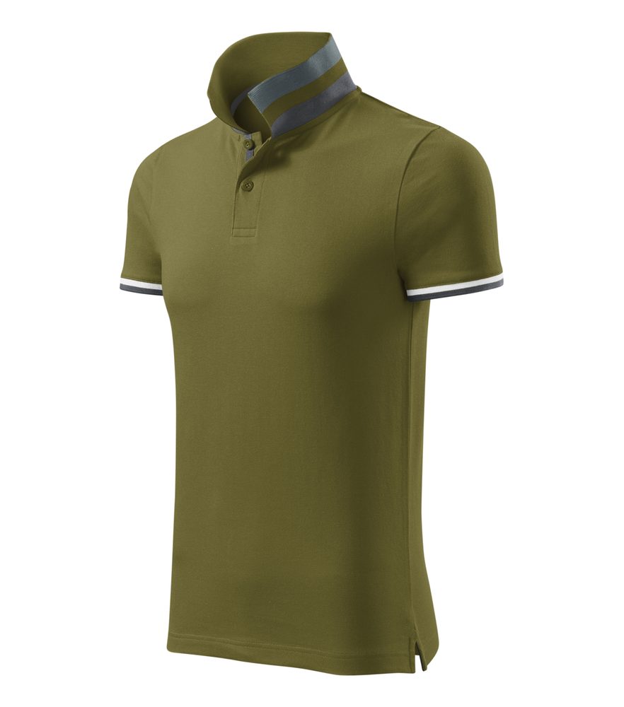 MALFINI Pánská polokošile Collar Up - Avocado green | XL