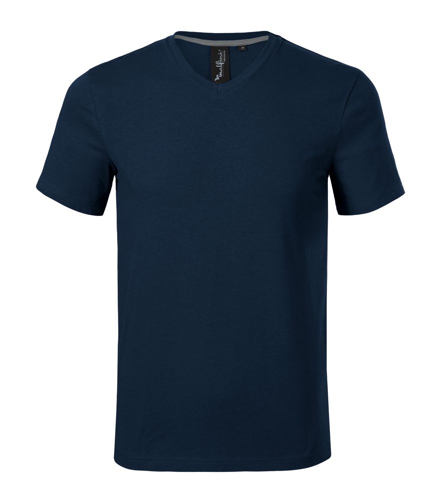 MALFINI Pánske tričko Action V-neck - Námornícka modrá | XXL