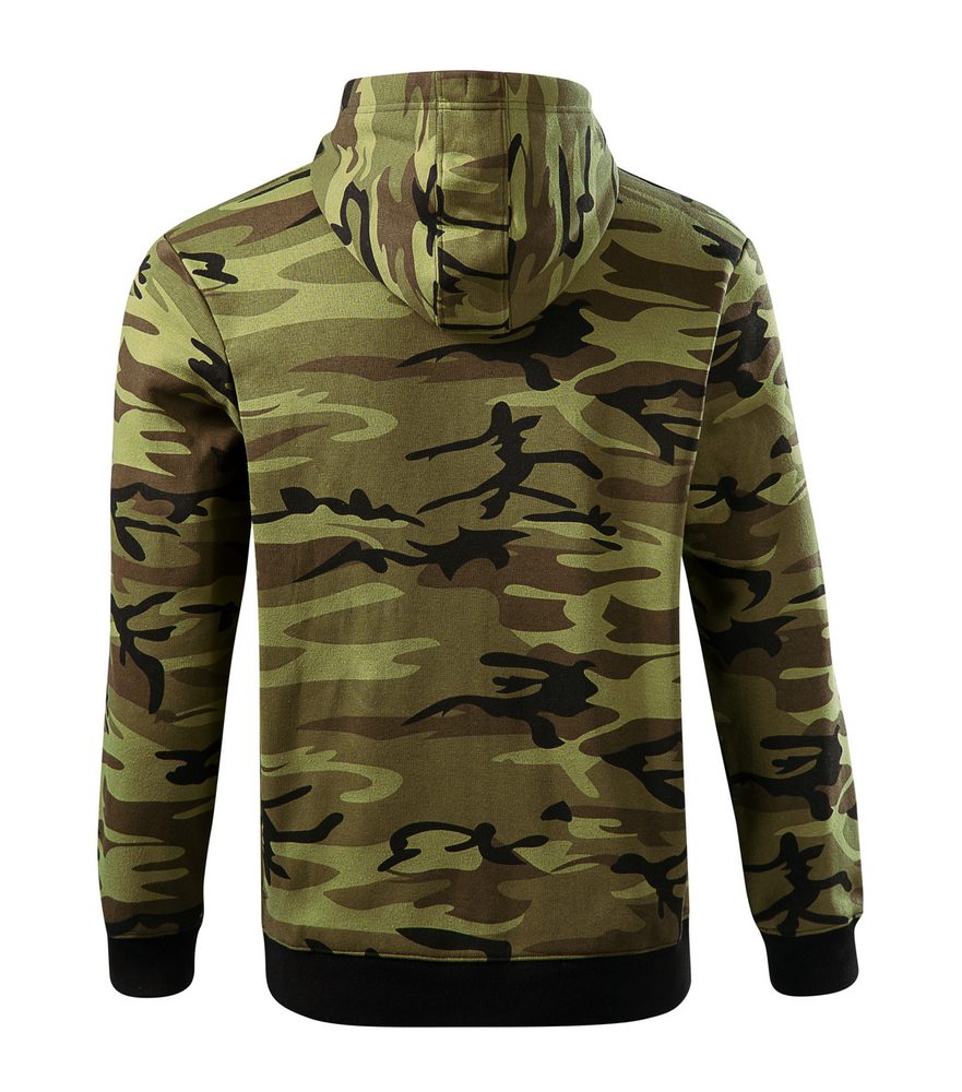 MALFINI Pánská mikina Camo Zipper - Maskáčová zelená | XXXL