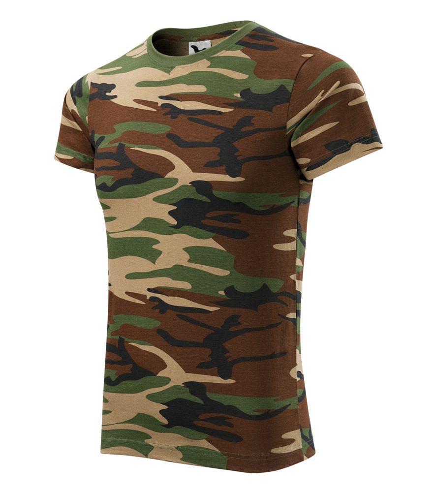 MALFINI Maskáčové tričko Camouflage - Maskáčová hnědá | XXXL