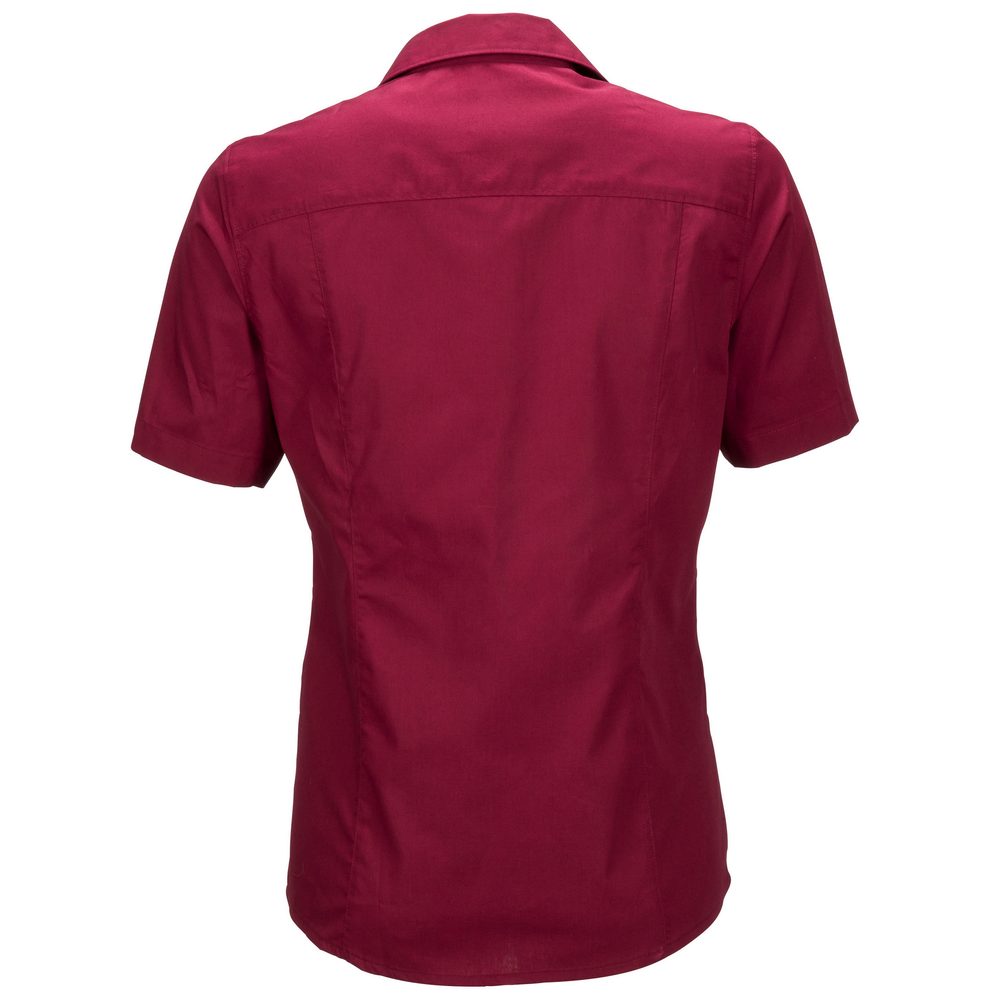 James & Nicholson Dámská košile s krátkým rukávem JN643 - Ocelová | XS