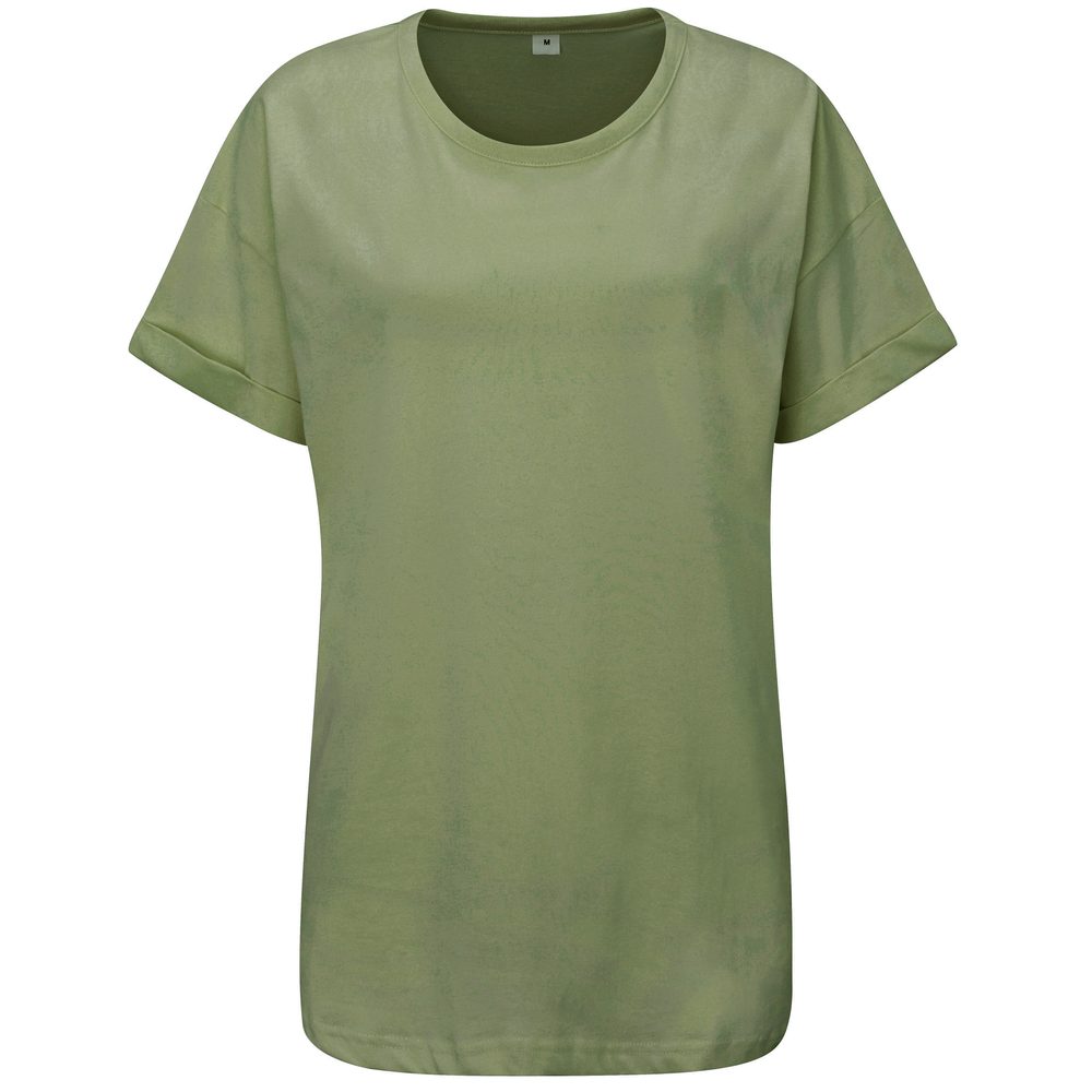 Levně Mantis Volné dámské tričko s krátkým rukávemvětlá olivová
