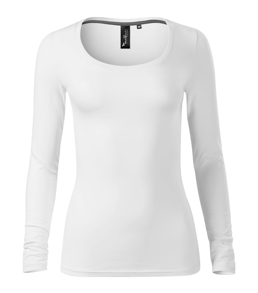 MALFINI Dámske tričko s dlhým rukávom Brave - Biela | XL