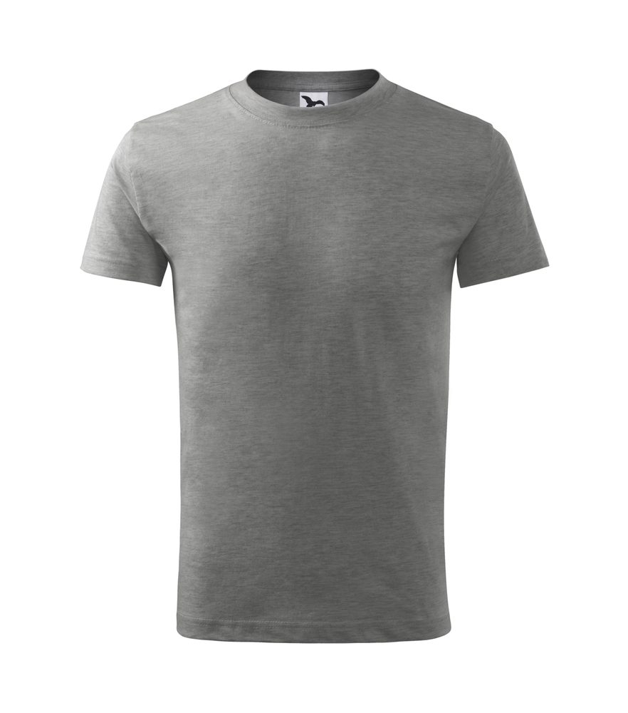 MALFINI Dětské tričko Classic New - Tmavě šedý melír | 146 cm (10 let)