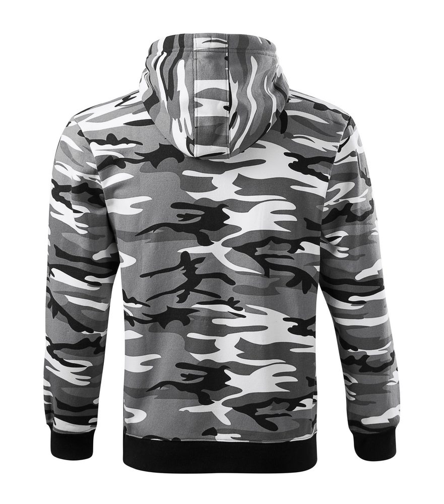 MALFINI Pánska mikina Camo Zipper - Maskáčová zelená | M