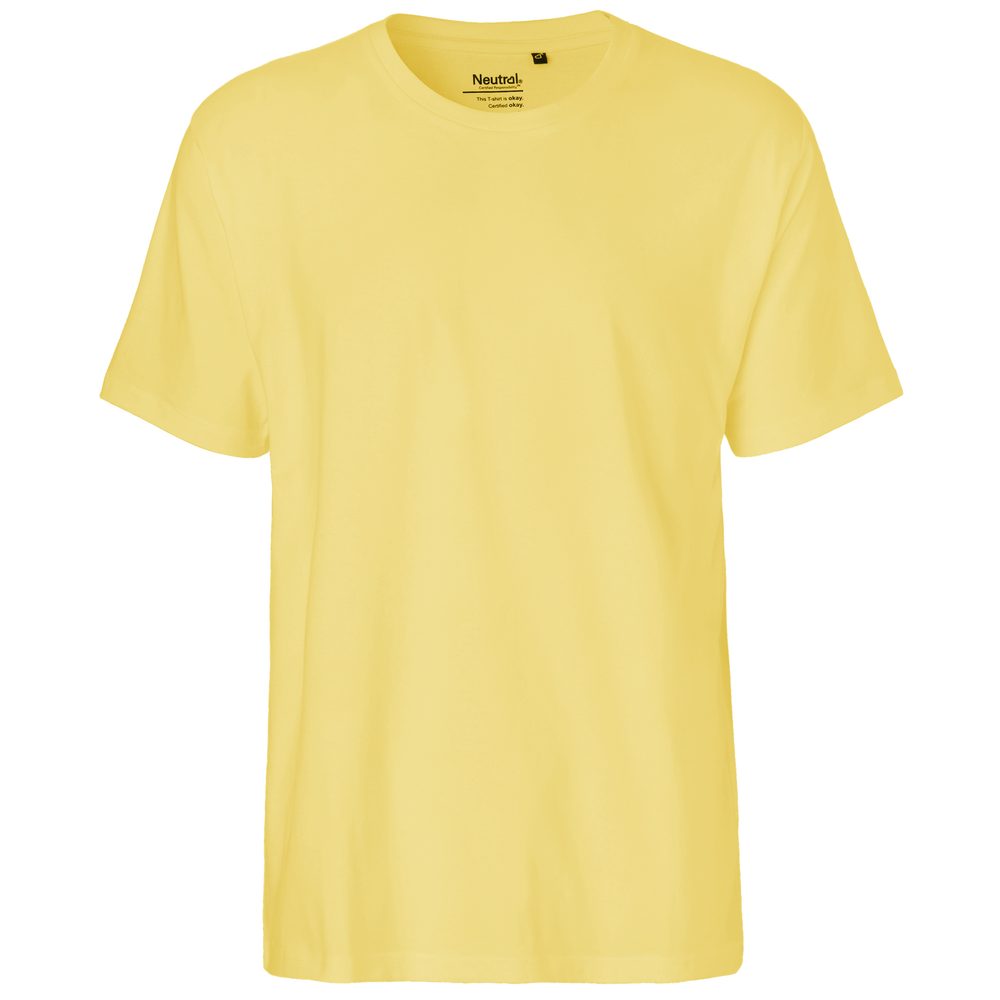 Neutral Pánske tričko Classic z organickej Fairtrade bavlny - Dusty yellow | XXXL