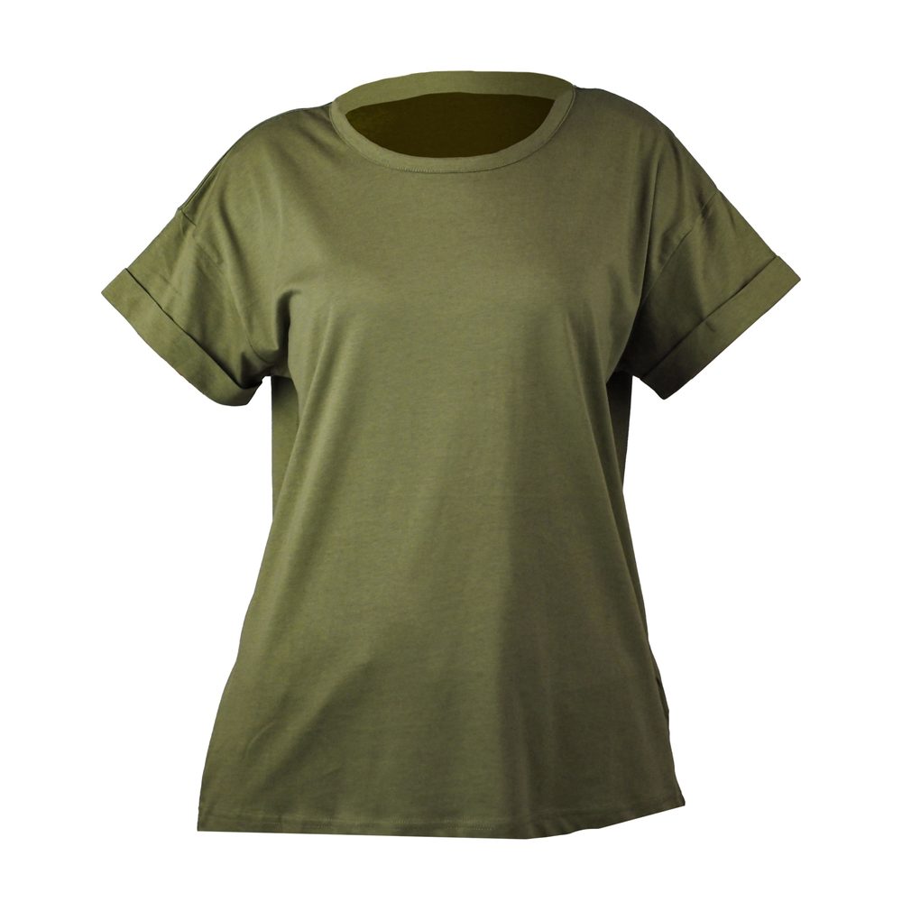 Mantis Voľné dámske tričko s krátkym rukávom - Svetlá olivová | S