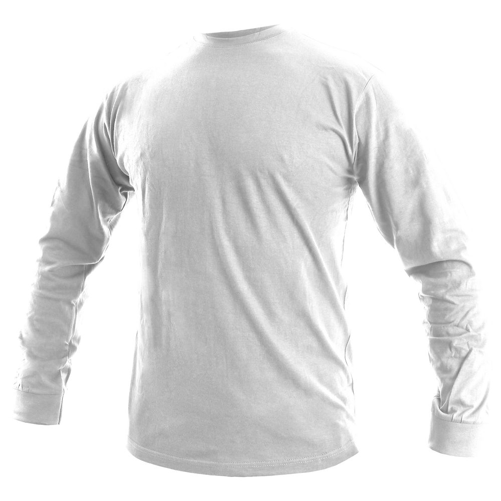 Levně Canis (CXS) Pánské tričko s dlouhým rukávem PETR - Bílá
