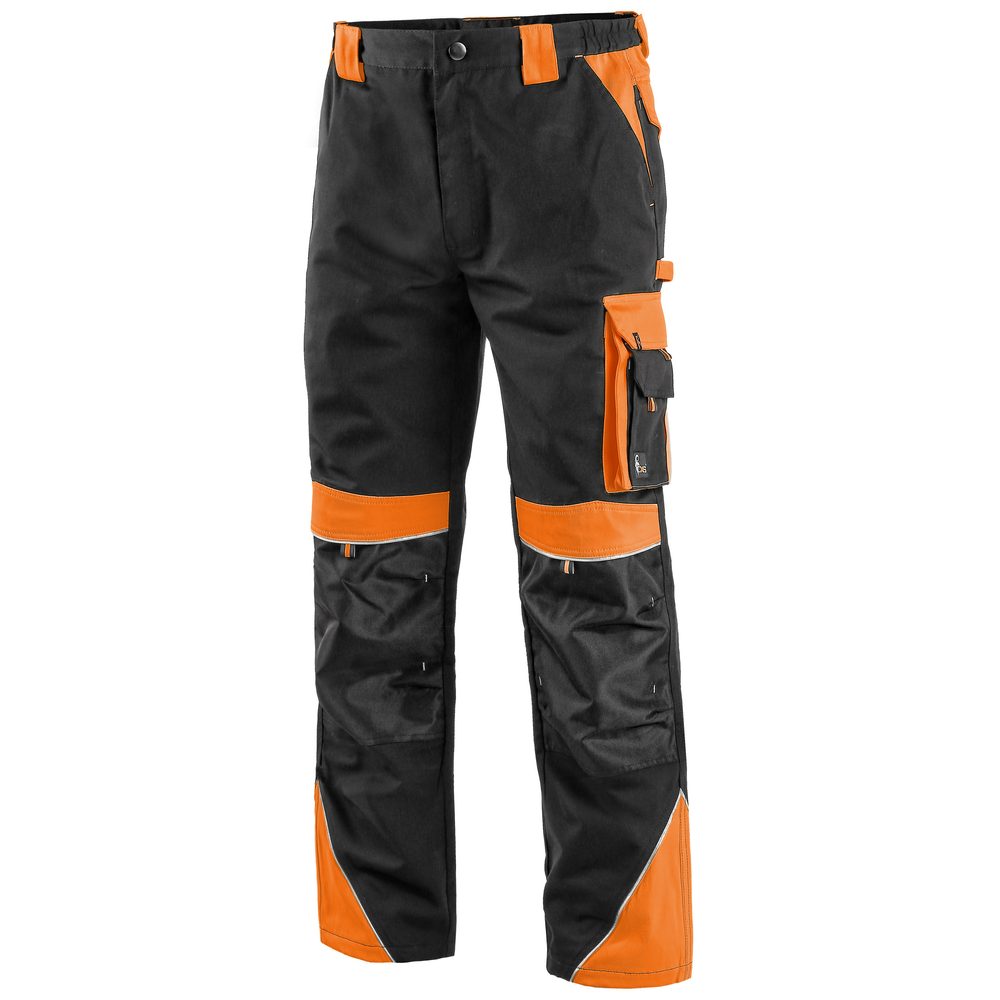 Canis (CXS) Pracovní kalhoty SIRIUS BRIGHTON - Černá / oranžová | 50