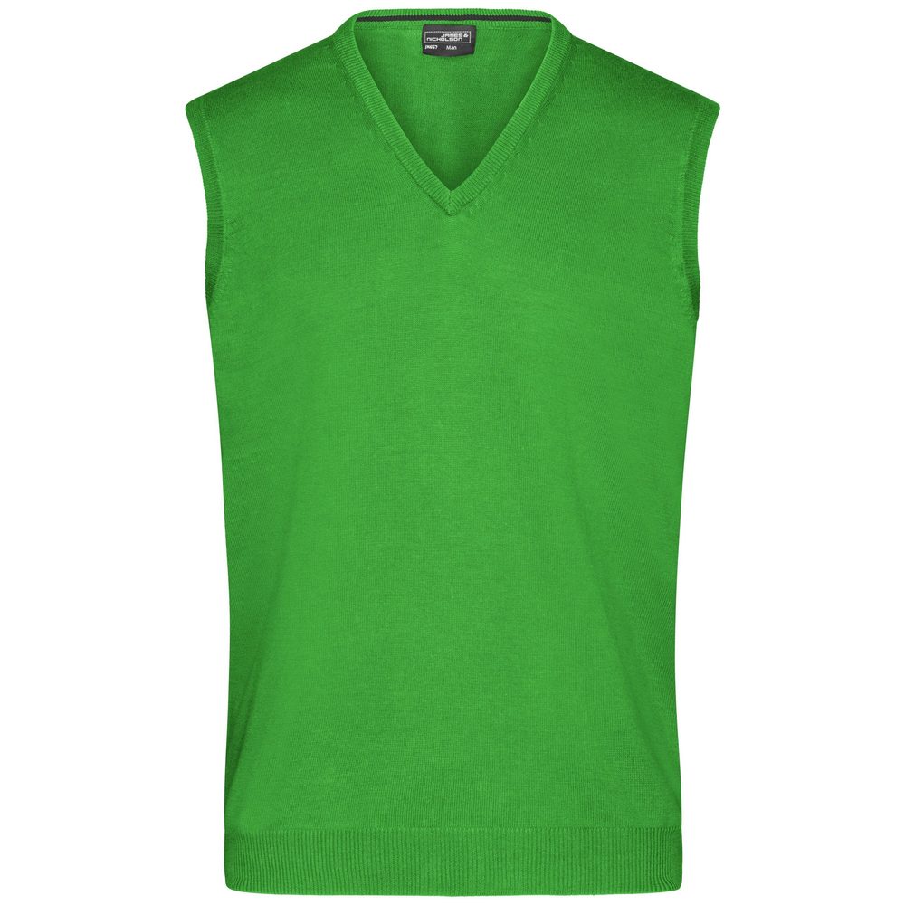 James & Nicholson Pánský svetr bez rukávů JN657 - Zelená | S
