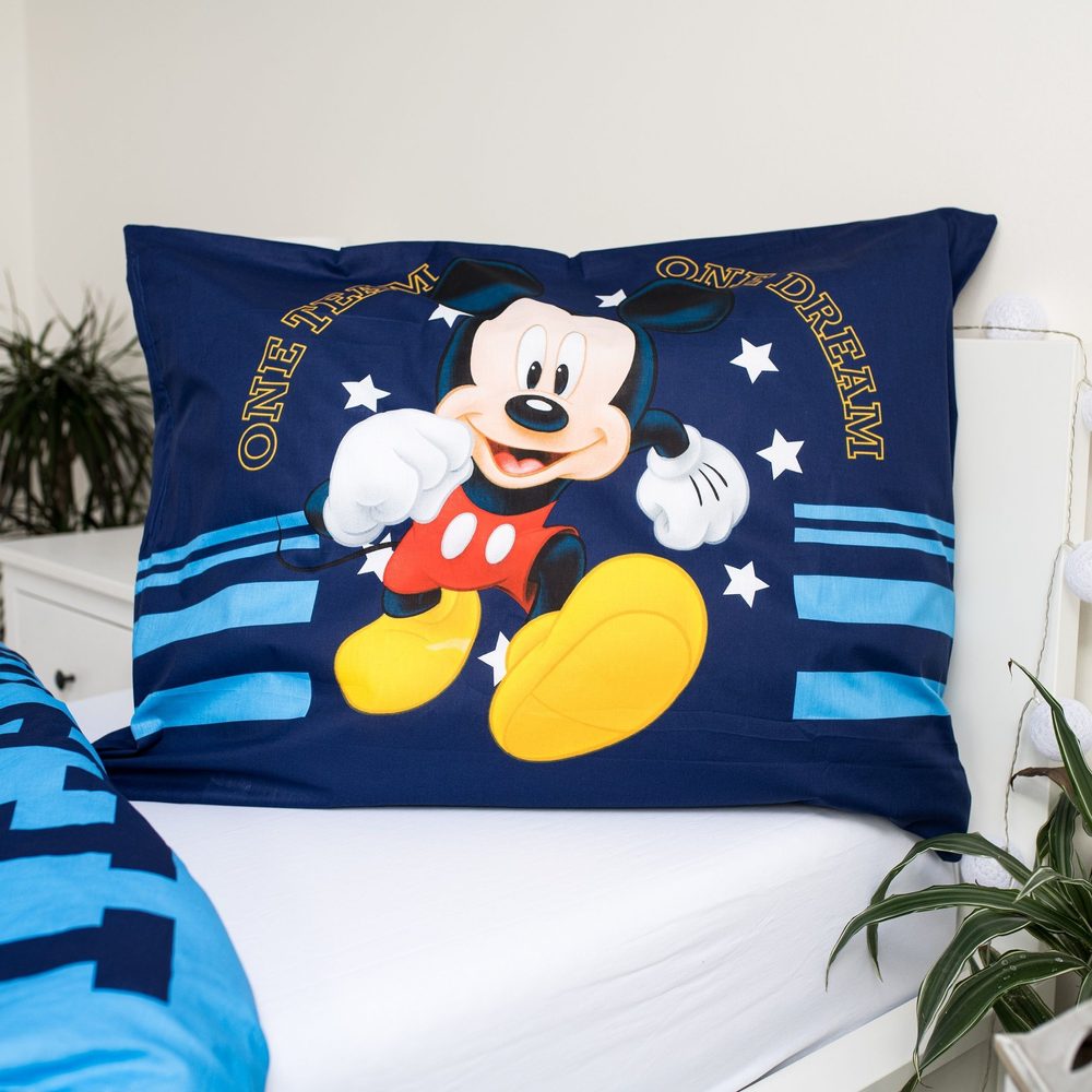 Jerry Fabrics Obliečky Mickey Team - Modrá | 140 x 200 cm / 70 x 90 cm