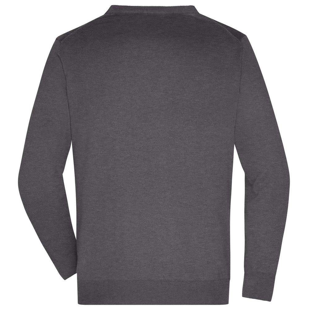 James & Nicholson Pánský bavlněný svetr JN661 - Šedý melír | XL