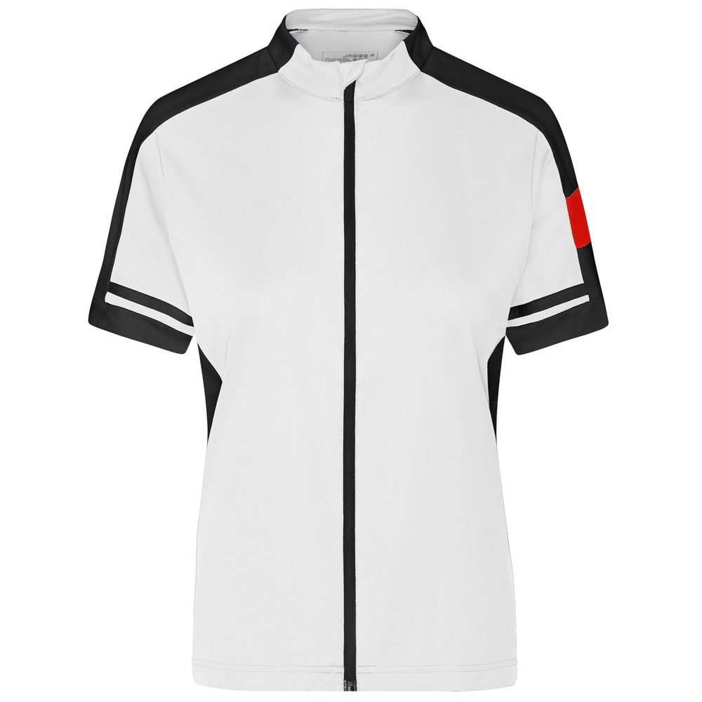 James & Nicholson Dámský cyklistický dres JN453 - Bílá | XL