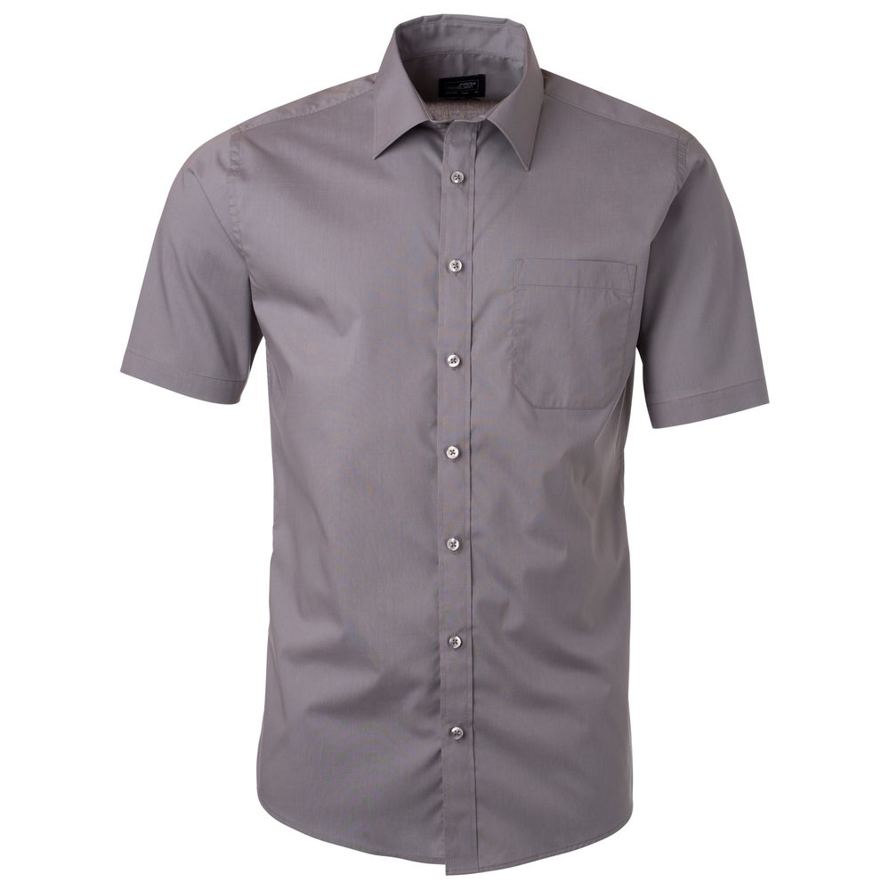 James & Nicholson Pánská košile s krátkým rukávem JN680 - Tyrkysová | XL
