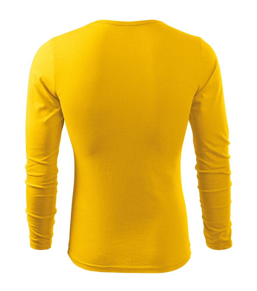 MALFINI Pánske tričko s dlhým rukávom Fit-T Long Sleeve - Žltá | S